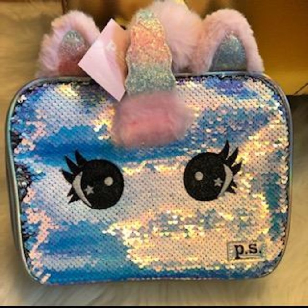 P.S from Aeropostale Sequin Unicorn Lunch Bag